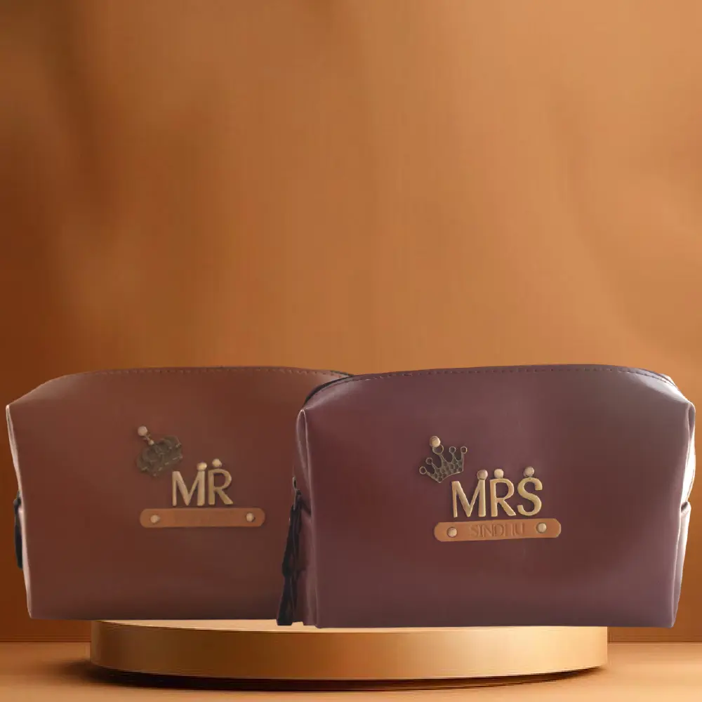 Personalised Mr and Mrs Travel Pouch